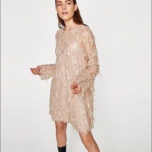 zara sequin dress mini size M
